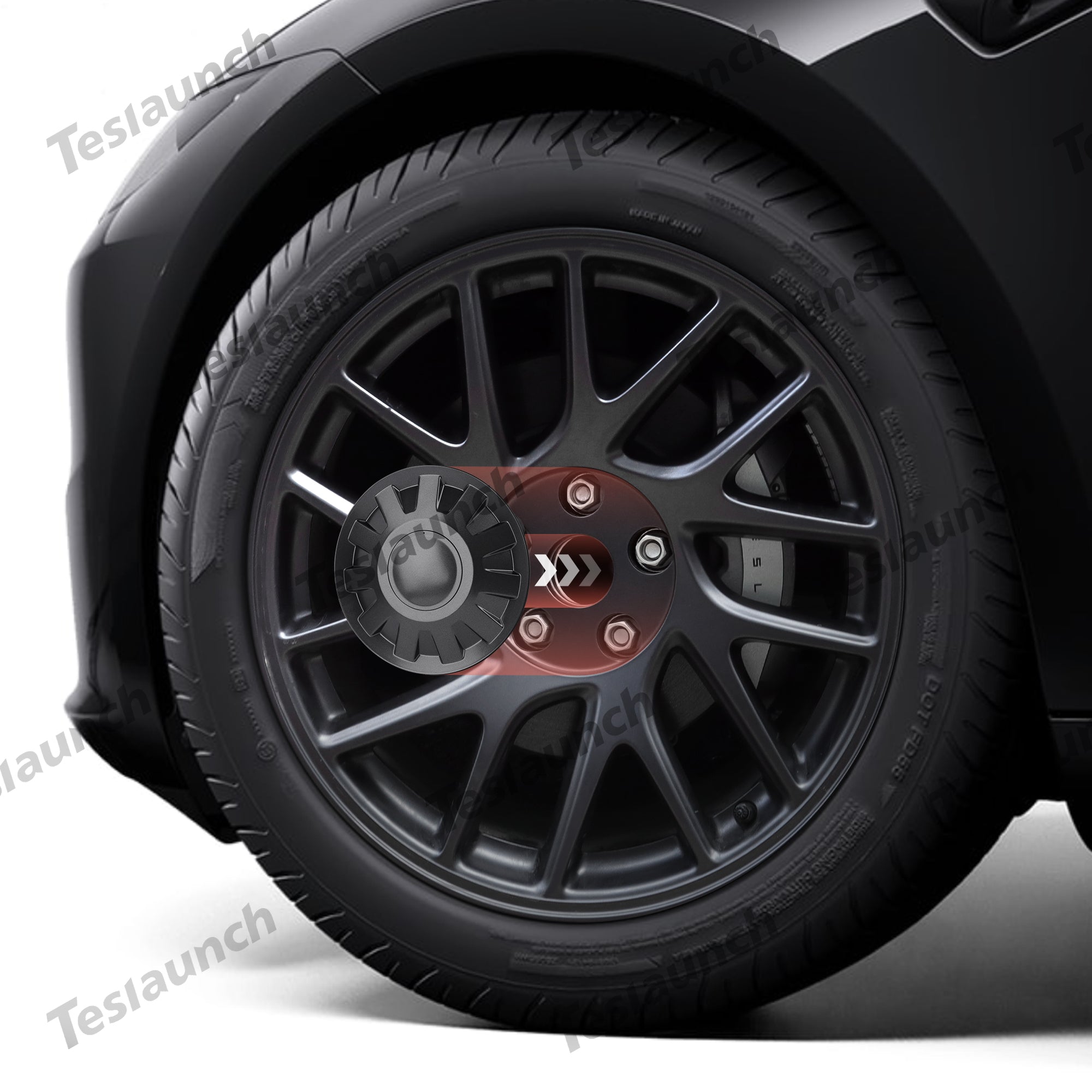 Tessgo Wheel Hub Caps Center Cover for 2024+ Model 3 Highland 18 Inch Photon Wheel (4 PCS)