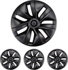 Tessgo 19" Storm Style Sport Wheel Covers for Tesla Model Y - Matte Black, OEM Fit Upgrade (Set of 4)