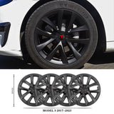 TESSGO Model 3 18 inch Arachnid Wheel Covers Replacement Wheel Cap 2017-2023 Model 3 Matte 4PCS