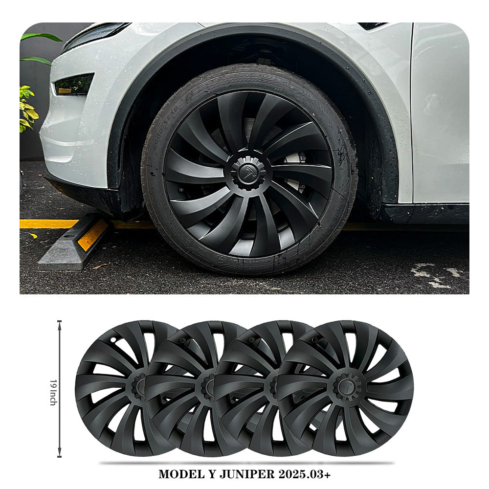 TESSGO 19" Uberturbine Style Wheel Covers FOR Tesla Model Y Juniper 2025-2026+