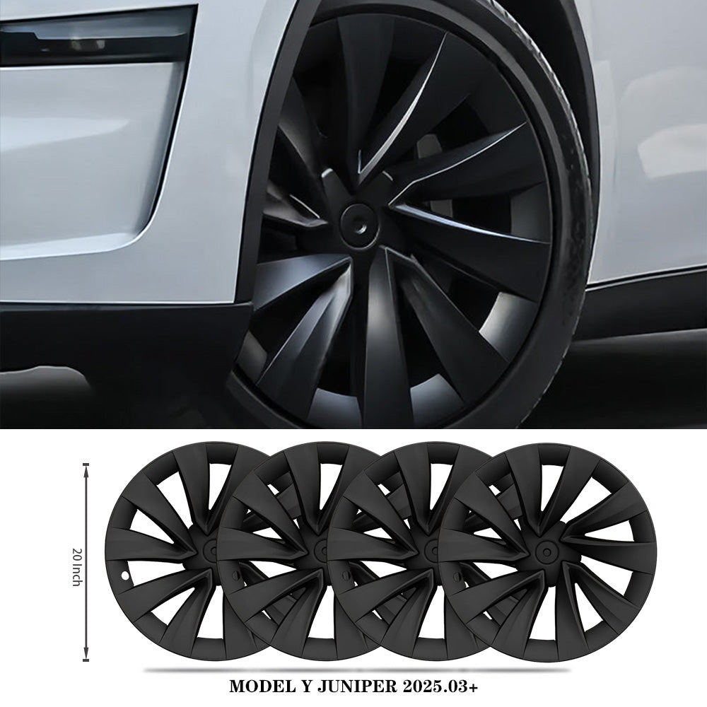 4 Pcs 2025+ Tesla Model Y Juniper 20-Inch Helix Wheel Covers Replacement