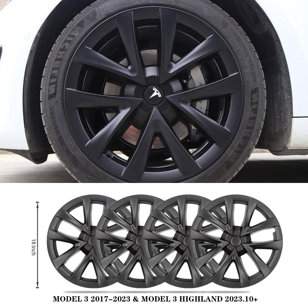 18-inch Arachnid-style wheel covers for Model 3 Highland