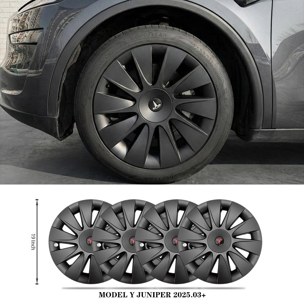 19" Aero Hubcaps Induction Style Wheel Covers for Model Y Juniper