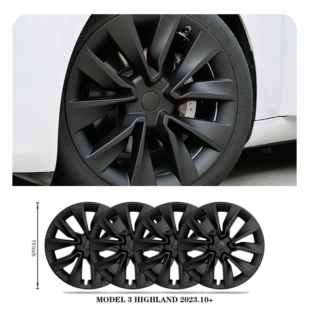 TESSGO Wheel Cover for Tesla New 2024 Model 3 Highland 19‘’ Nova Wheels (One Piece Replacement)