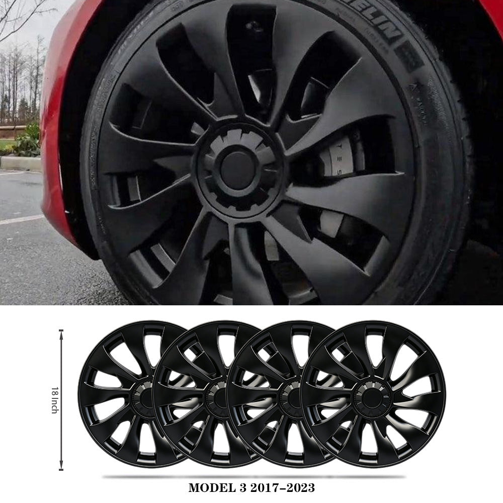 TESSGO Model 3 18 inch Überturbine Wheel Cover For Tesla 3 18inch Aero Wheel Caps Matte 4PCS