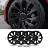 TESSGO Model 3 18 inch Überturbine Wheel Cover For Tesla 3 18inch Aero Wheel Caps Matte 4PCS
