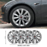 Sport Style 18" Wheel Covers for Model 3 2017–2023 Matte Black Set of 4