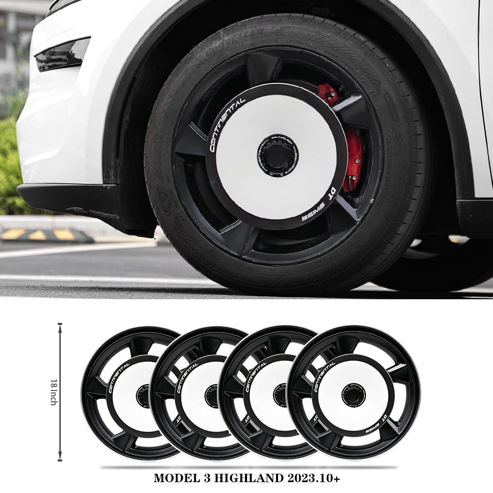 Tessgo "Rally-Spec" Miniaero Wheel Covers for Tesla Model 3 Highland 18" 2PCS