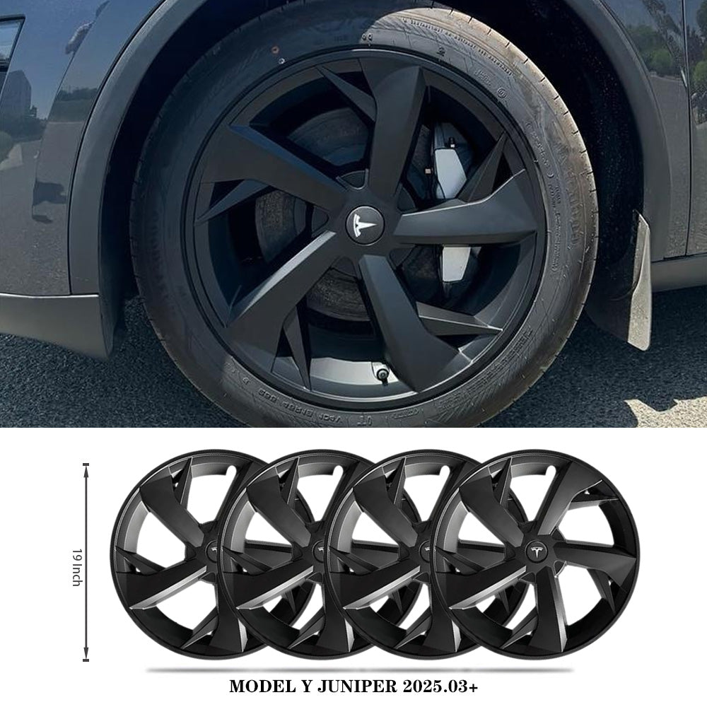 Hubcaps for Model Y Juniper 19 Inch Crossflow Wheels OEM Style Wheel Covers Exterior Accessories Upgrade 4PCS