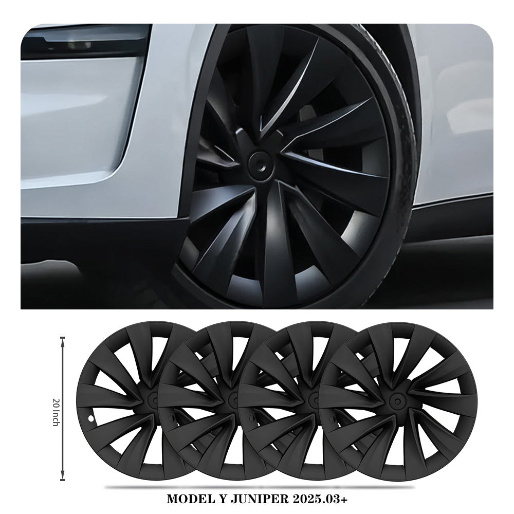 4 Pcs 2025+ Tesla Model Y Juniper 20-Inch Helix Wheel Covers Replacement