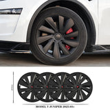 Induction Style 19" Wheel Covers for Model Y Juniper Matte Black Set of 4