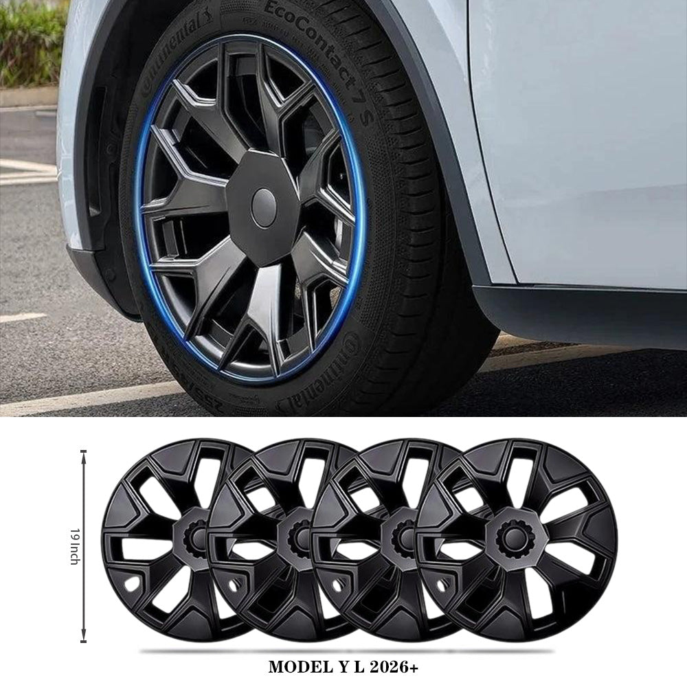 OEM-Style Hubcaps Wheel Covers for 2026 Tesla Model Y L 19'' Machina 2.0 Wheels (Set of 4)