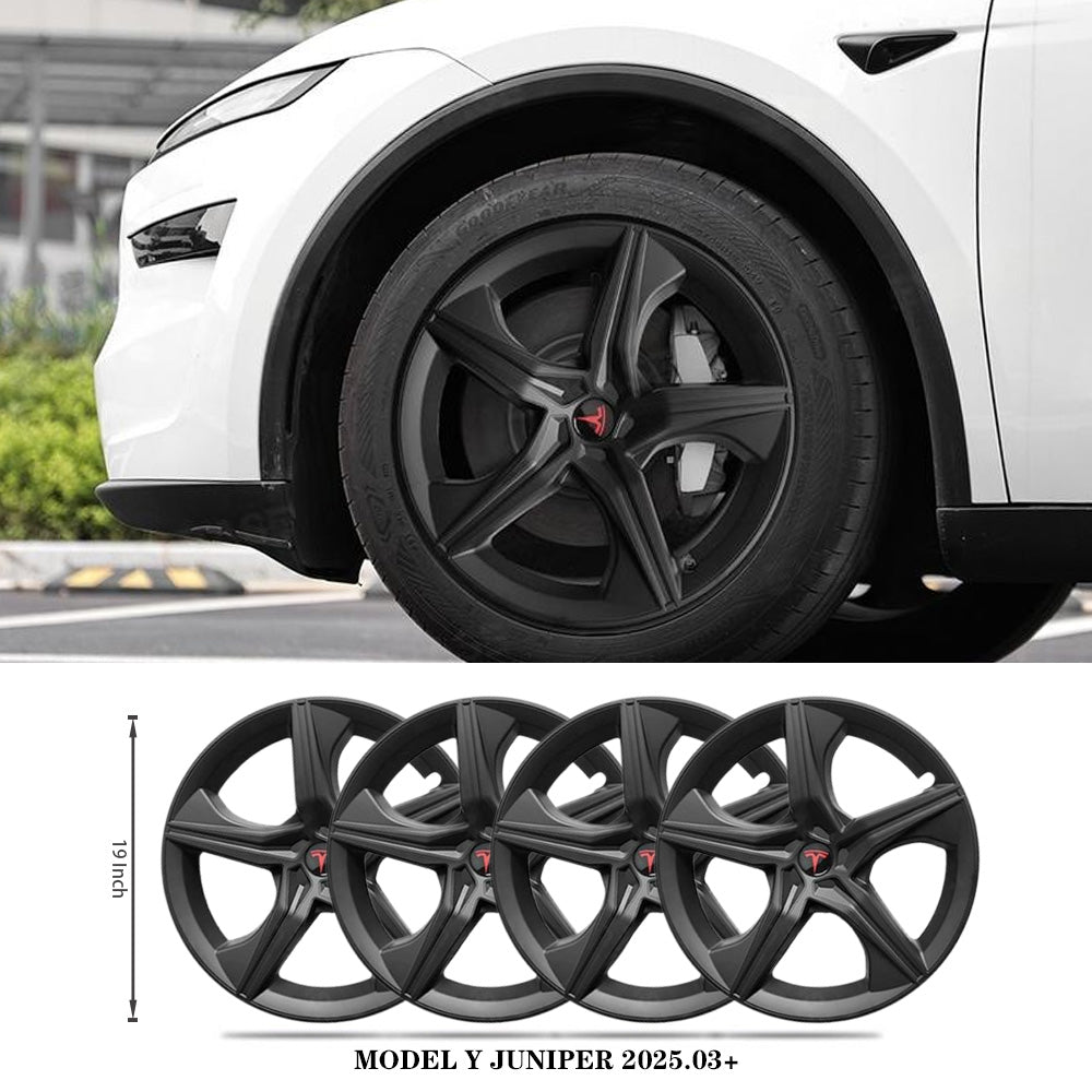 Tessgo Model Y Juniper 19" Wheel Covers Starfish Style Hubcaps for Tesla