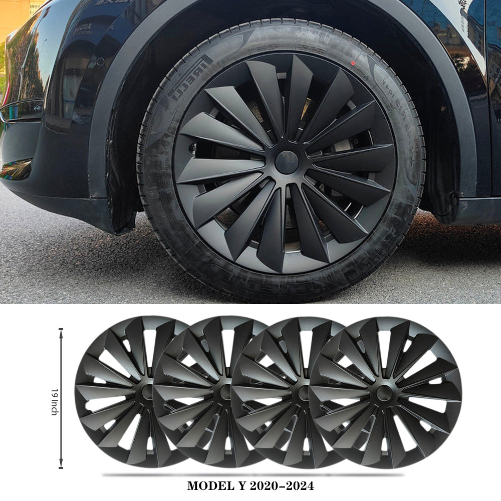 Wheel Covers For Tesla Model Y 19'' Gemini Wheels 2020-2024 - Cyclone Style Hubcaps
