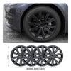 18" Matte Black Aero Style Wheel Covers for Model 3 2017–2023 4PCS