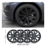 18" Matte Black Aero Style Wheel Covers for Model 3 2017–2023 4PCS