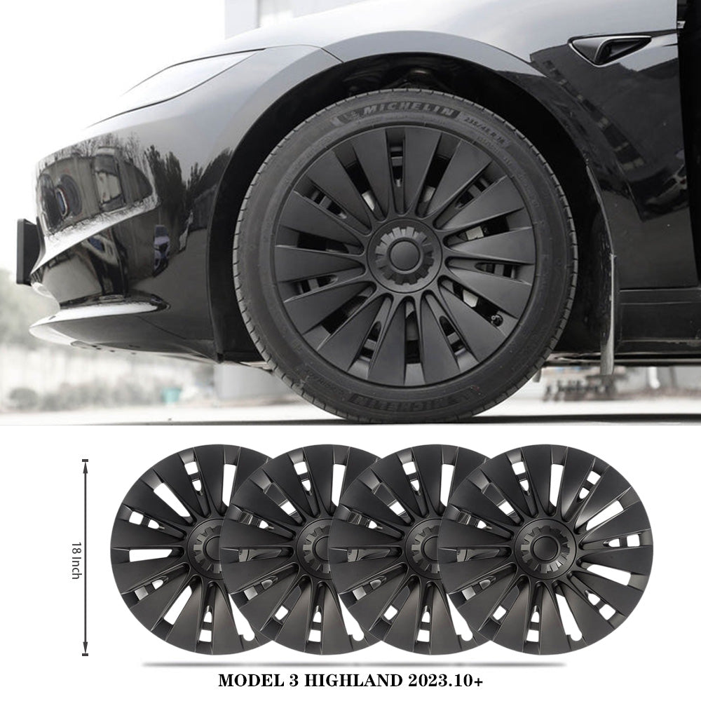 Tesla Wheel Covers for 2023.10+ New Model 3 Highland 18 inch Photon Wheels - Induction Style