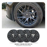 Tessgo Wheel Center Caps for Model 3 Highland 18" Photon Wheels