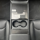 [Real Carbon Fiber] Center Console Panel Cover for Tesla Model YL 2026+