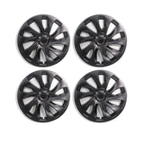 Turbine Style 18" Wheel Covers for Model 3 Matte Black Set of 4