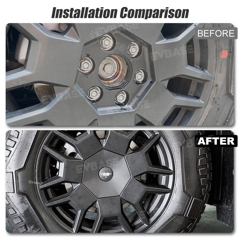 Tessgo Heptagon Center Wheel Caps & Lug Nut Covers for Tesla Cybertruck