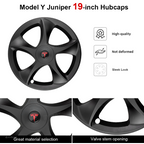 Tessgo 19" Crossflow Style 3D Sculpted Wheel Covers for Tesla Model Y Juniper
