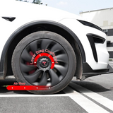 Tessgo 19" Überturbine Style Wheel Covers for Model Y Juniper – Matte Black Hubcaps for Crossflow Wheels, OEM Fit Upgrade