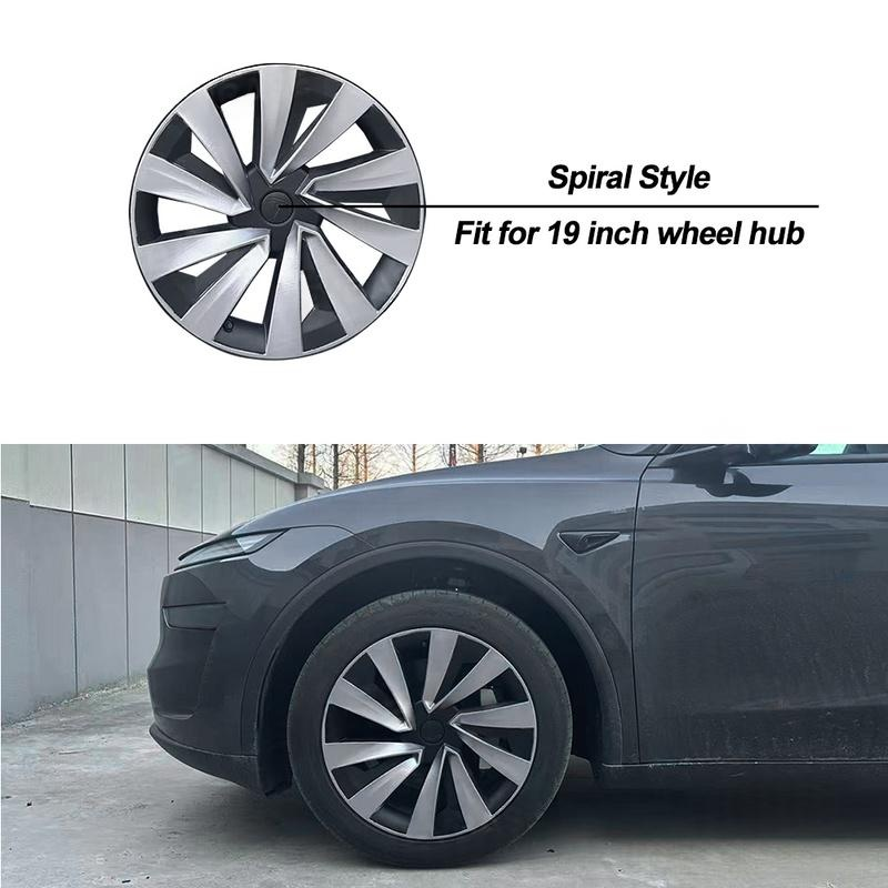 Spiral Aero 19" Wheel Covers for Model Y Juniper 2025.03+