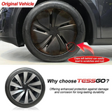 Model Y Juniper 19 Inch Wheel Covers for Tesla Crossflow Wheels Spiral Style Aero Hubcaps 4PCS
