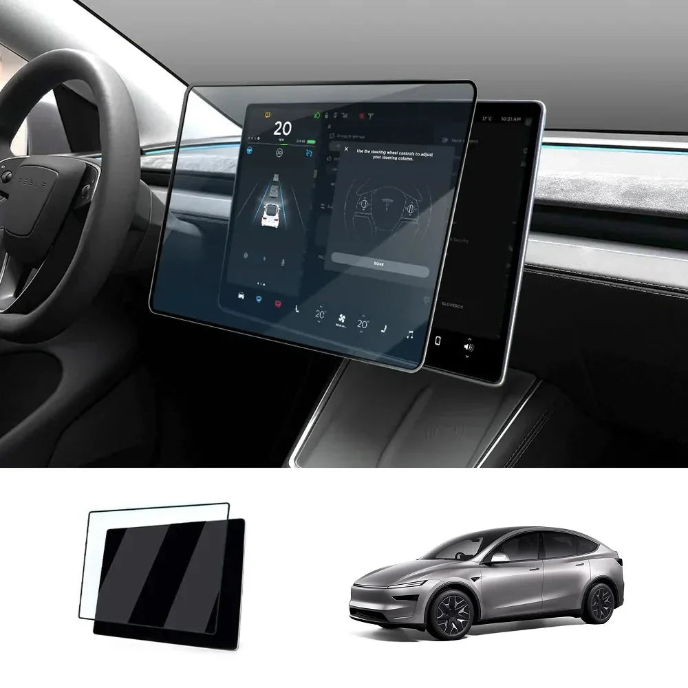 16" Front & Rear 9H Tempered Glass Screen Protector for Tesla Model YL 2026+