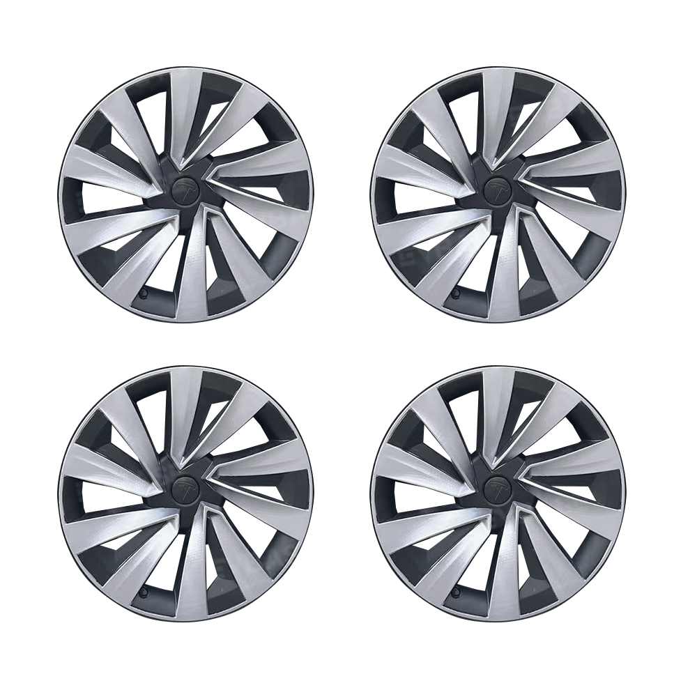 Tessgo "Helix-Aero" 19" Spiral Style Wheel Covers for Tesla Model Y Juniper 4PCS