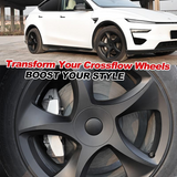 19" 3D Sculpted Crossflow Style Wheel Covers for Model Y Juniper