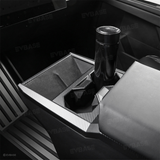 Tessgo Cybertruck Center Console Cup Holder Panel Trim Cover, ABS Carbon Fiber Style Protector
