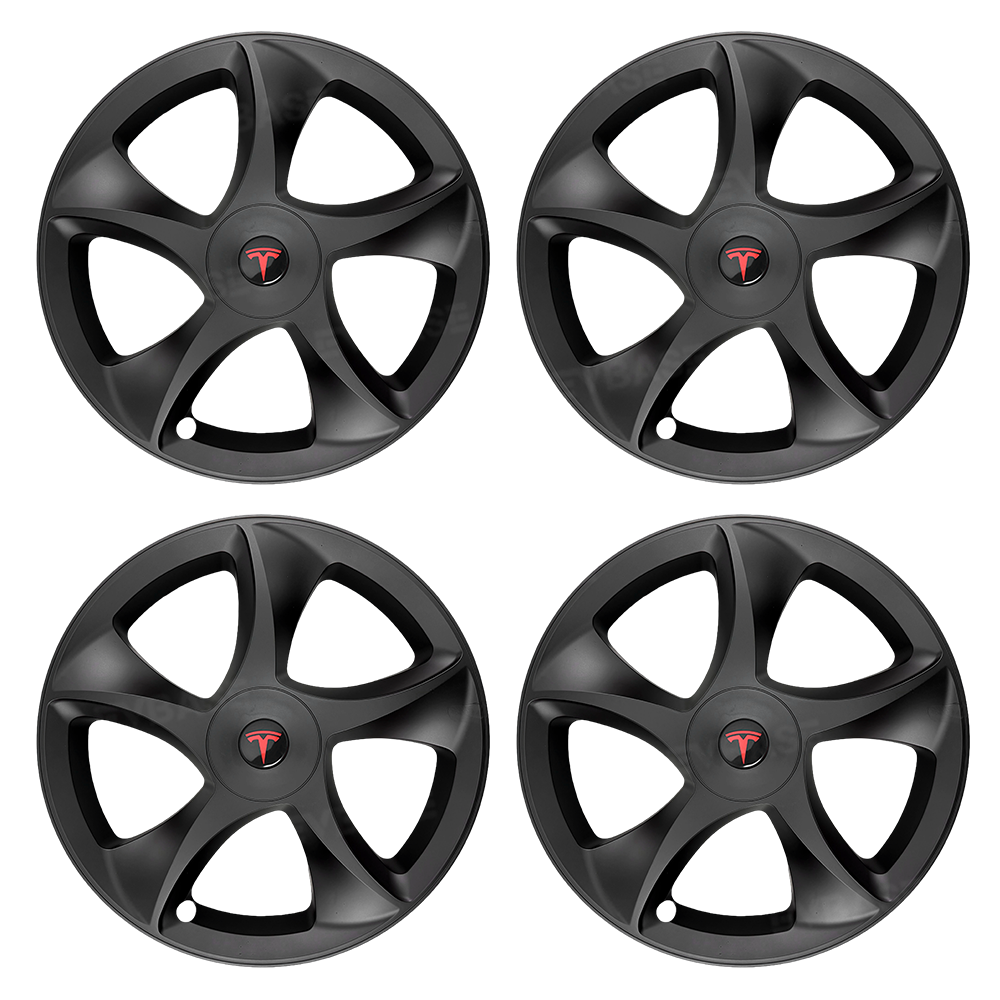Tessgo 19" Crossflow Style 3D Sculpted Wheel Covers for Tesla Model Y Juniper
