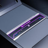 2024+ Tesla Model 3 Premium Center Console USB Hub with 27W Fast Charging & 7-Color Ambient Lighting