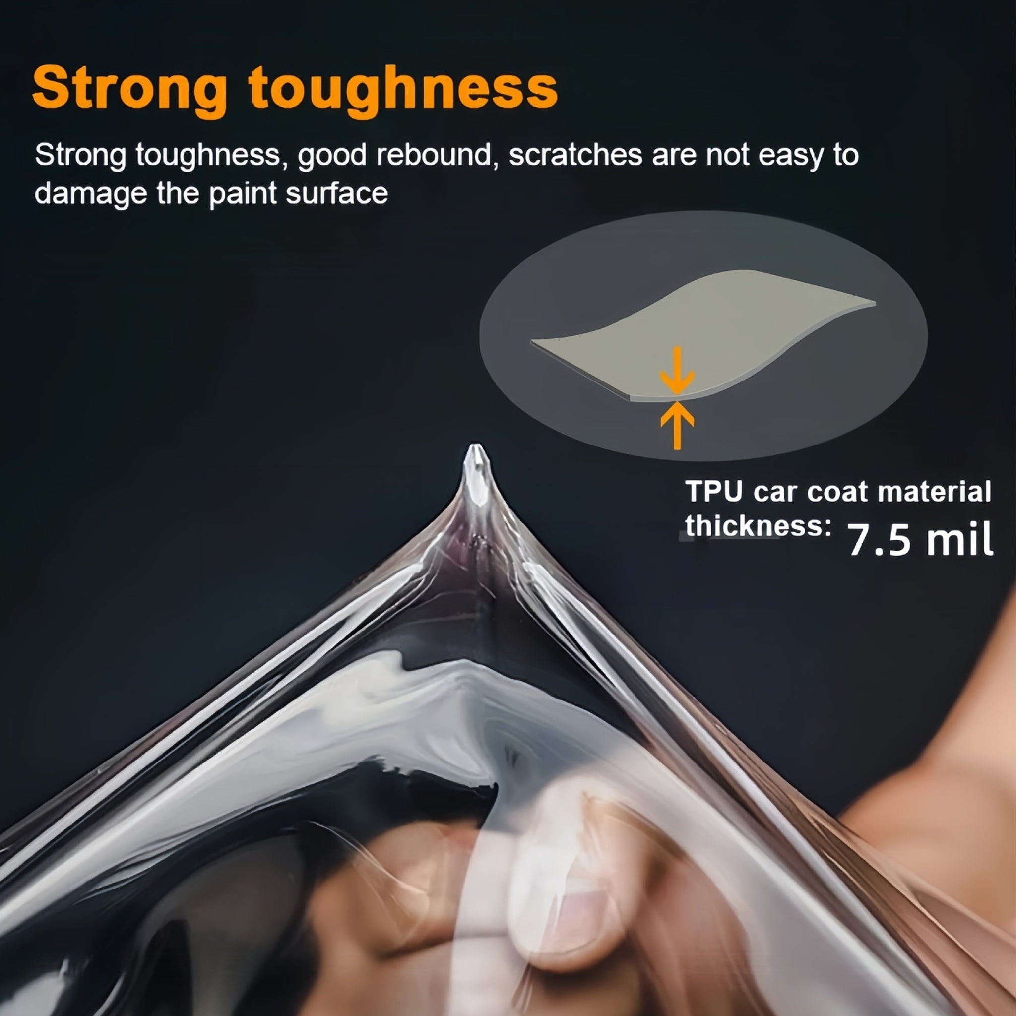 Tesla Model 3/Y/X/S & 2024 Model 3 Headlight PPF Pre-Cut Protection Film - UV-Activated Smoke Tint, Anti-Scratch TPU Cover