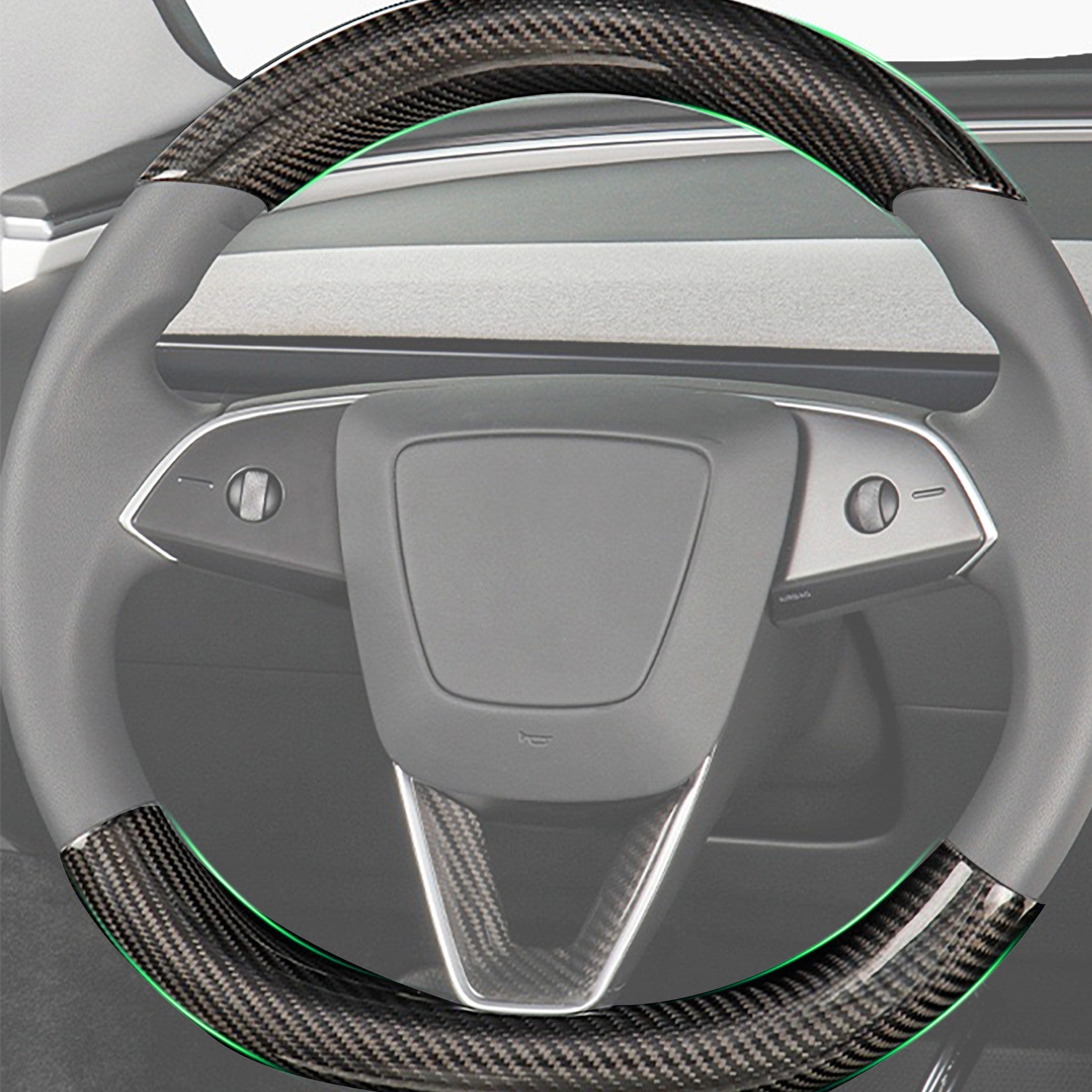 2024 New Model 3 Highland Steering Cover Wheel Overlay -Real Carbon Fiber