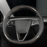 Model 3 Highland Steering Cover Wheel Overlay-Real Carbon Fiber overlays