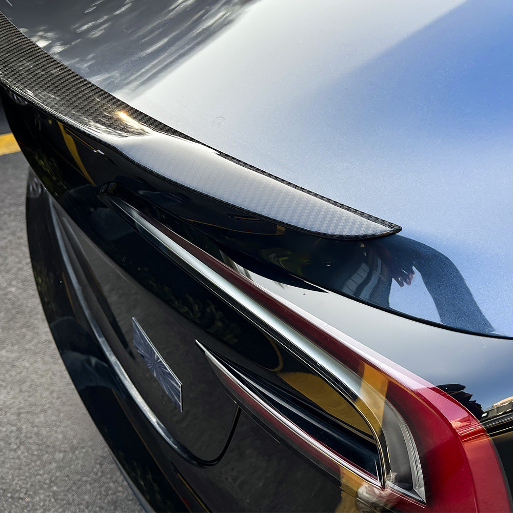 2024+ Tesla Model 3 Real Carbon Fiber Spoiler - Enhance Performance & Aerodynamics