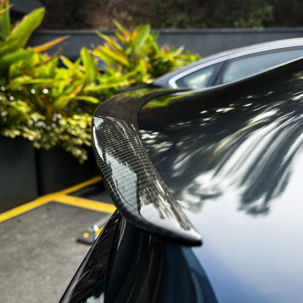 2024+ Tesla Model 3 Real Carbon Fiber Spoiler - Enhance Performance & Aerodynamics