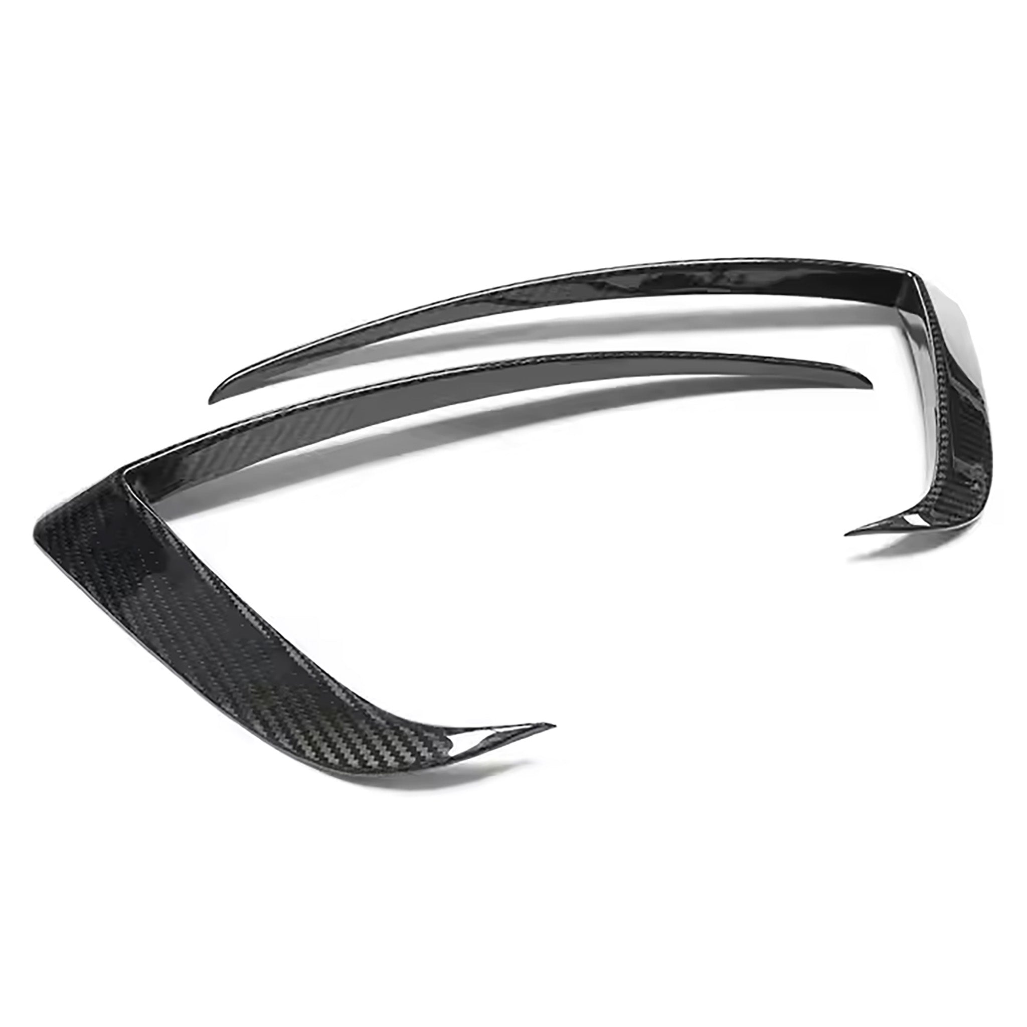 2021-2025 Tesla Model S Real Carbon Fiber Fog Light Trim