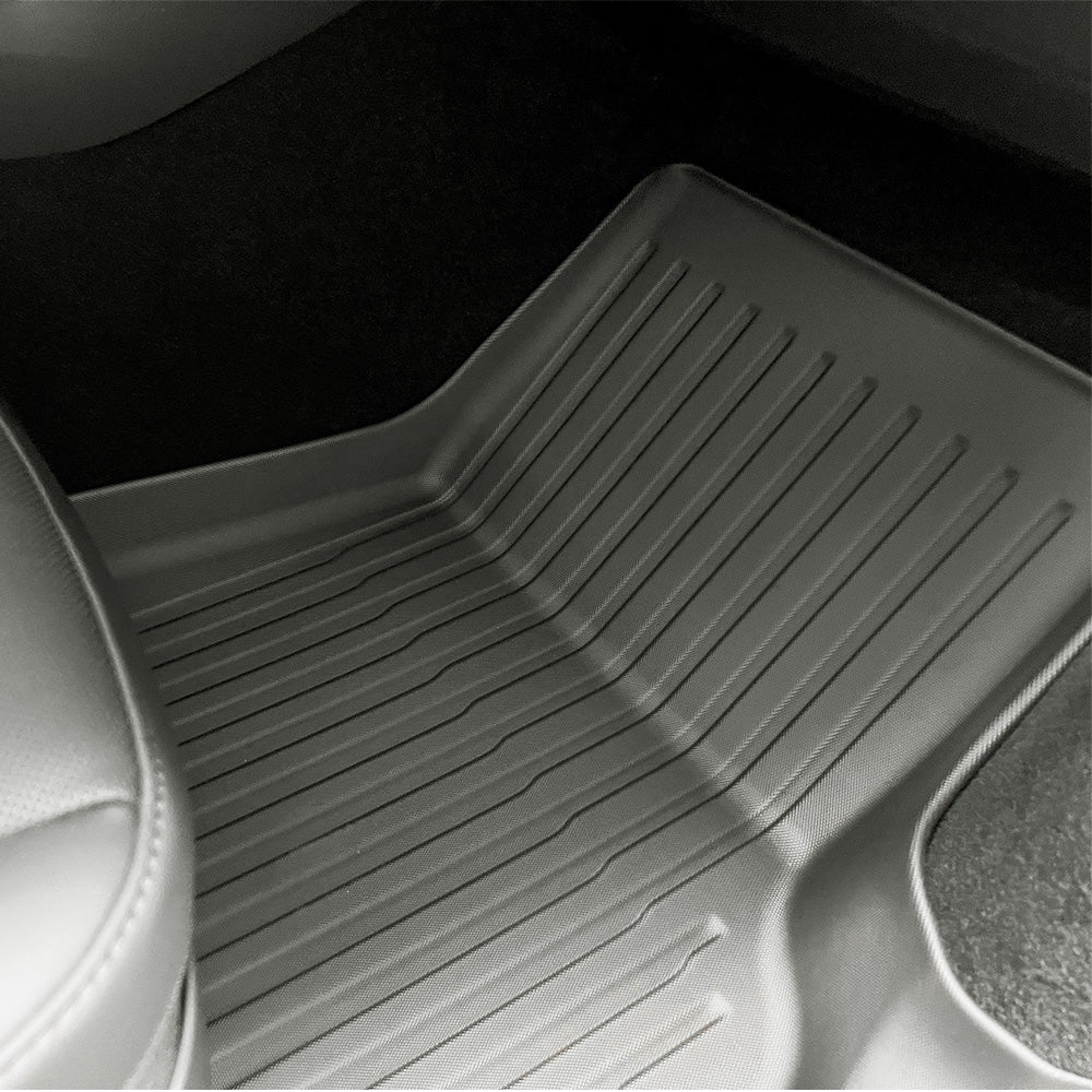Close up of 2025+Model Y Juniper Floor Mats Full Coverage