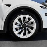 1 Pcs - 2025+ Tesla Model Y 20-Inch Helix Wheel Protectors | Premium ABS Curb Rash Guards | Easy Snap-On Installation