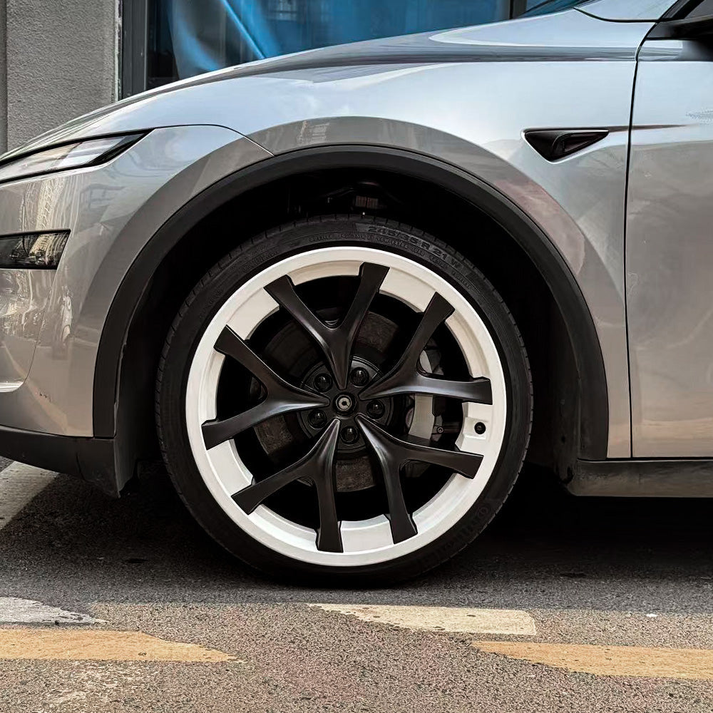 2025+ Tesla Model Y 21" Arachnid 2.0 Wheel Protectors | Premium ABS Curb Rash Guards | Easy Snap-On Installation