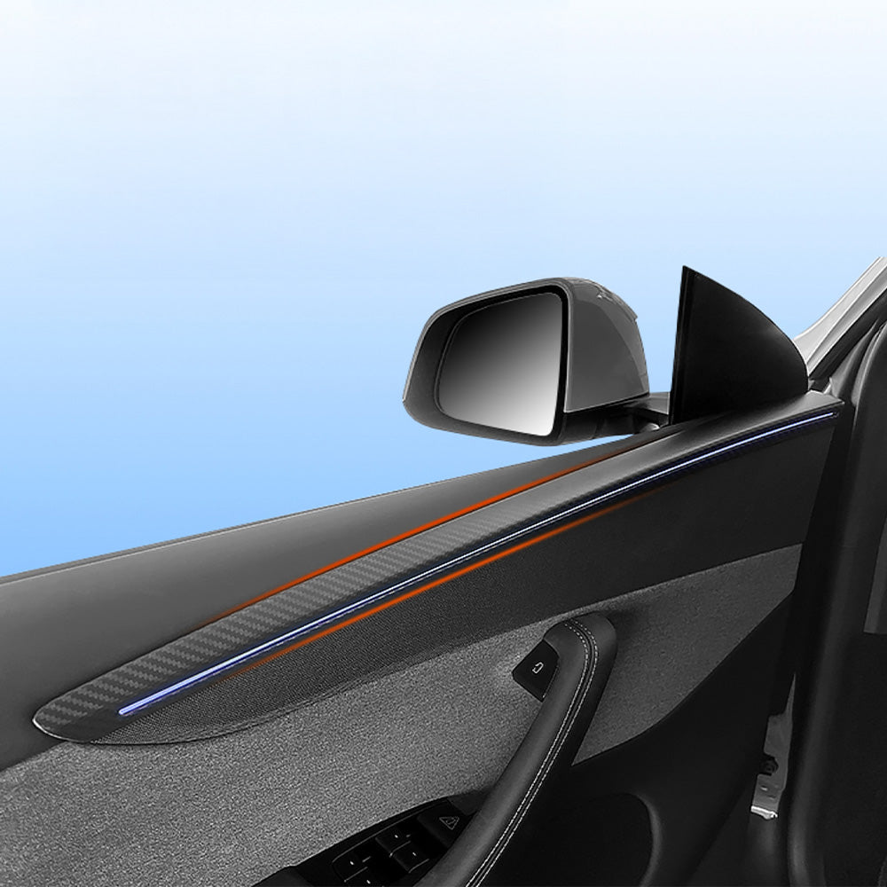 Tesla Model Y Juniper Carbon Fiber Door Trim Covers