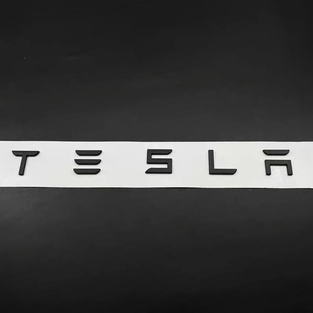 black 3D Tesla letter Stickers