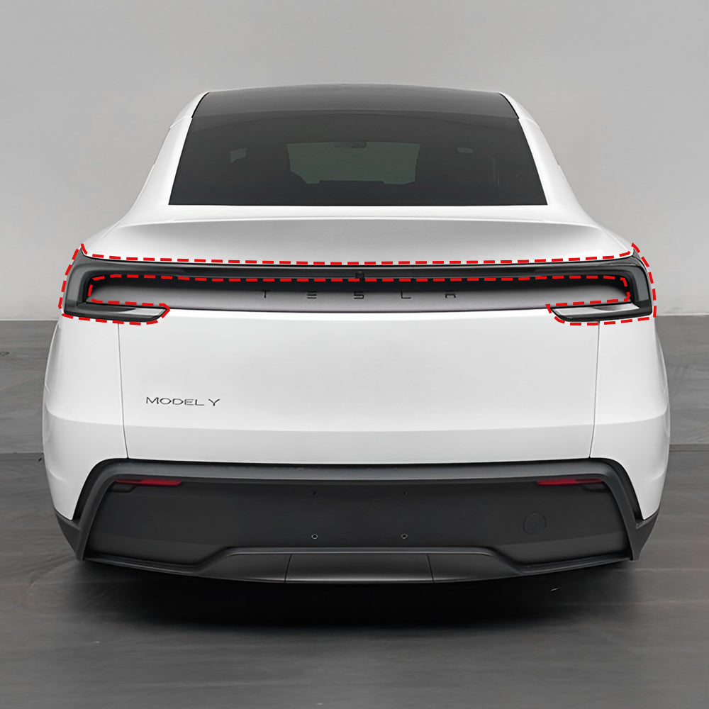 2025+ Tesla Model Y Juniper Taillight Protective Film | UV-Activated, Self-Healing Vinyl Wrap for Enhanced Style & Durability