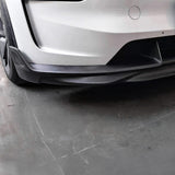 side view of Tesla Model Y Juniper Carbon Fiber Front Lip Splitter