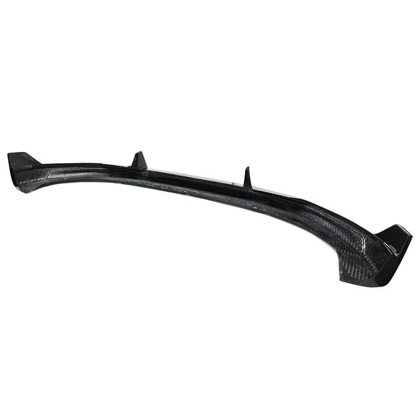 Back view of Tesla Model Y Juniper Carbon Fiber Front Lip Splitter