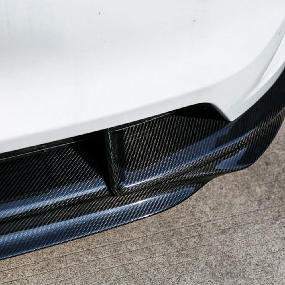 Glossy Carbon Fiber Front Lip Splitter for Tesla Model Y Juniper